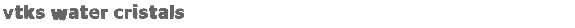 Sample characters VTKS Water Cristals Font